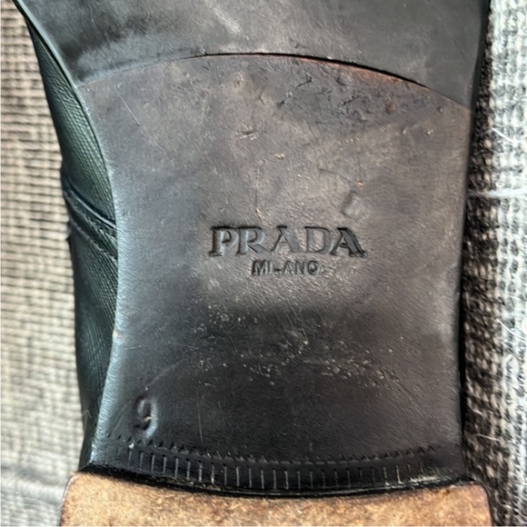 PRADA Men’s Saffiano Leather Monk Strap Loafers Black Size 9 - Picture 15 of 16